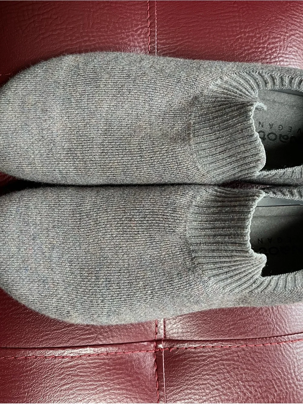 Cozy Knit Slip-On Naot Shoes in Light Gray - Picture 3 of 3